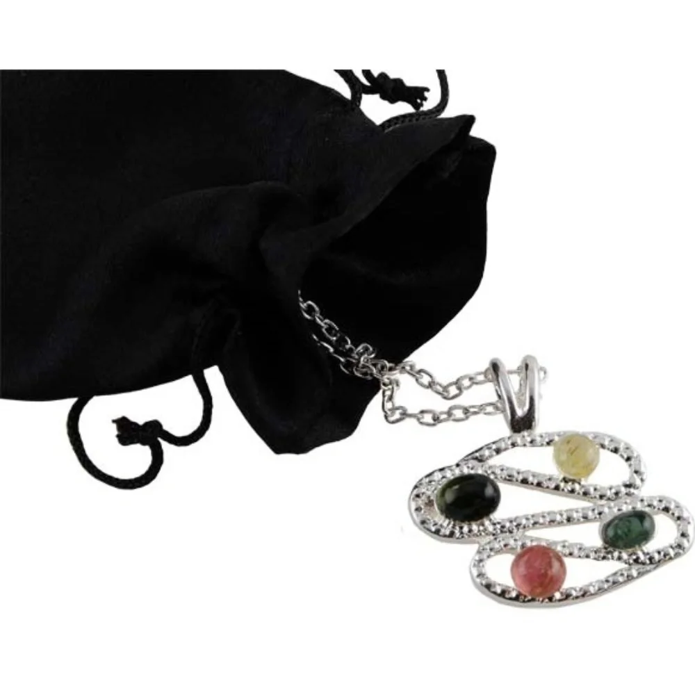 😀 3 for $20 New Silver Plated Tourmaline Necklace